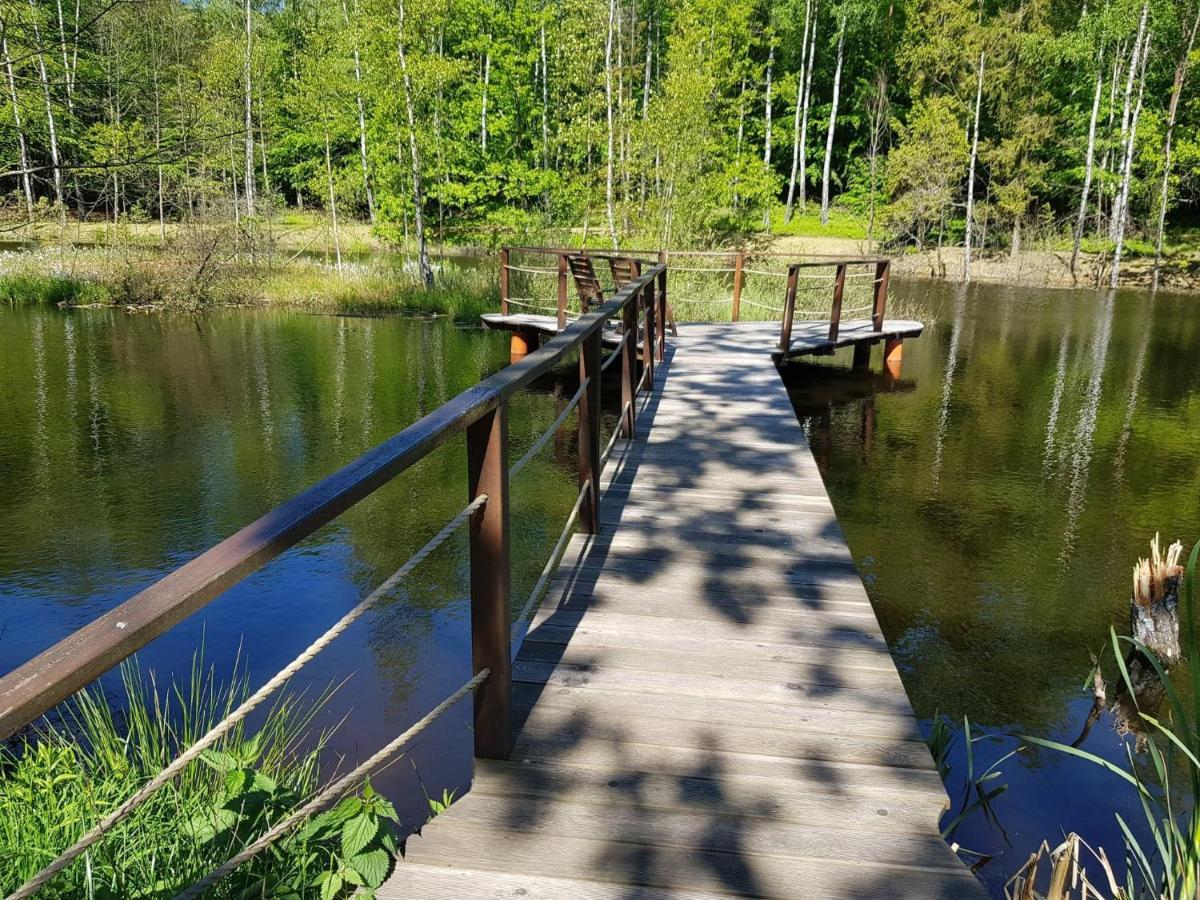 Osada Skoczkowo Komfortowe Domki Z Jacuzzi Nad Jeziorem- Sauna- Balia- Prywatny Staw Wedkarski Podiazy Exteriör bild