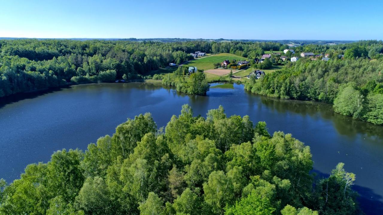 Osada Skoczkowo Komfortowe Domki Z Jacuzzi Nad Jeziorem- Sauna- Balia- Prywatny Staw Wedkarski Podiazy Exteriör bild