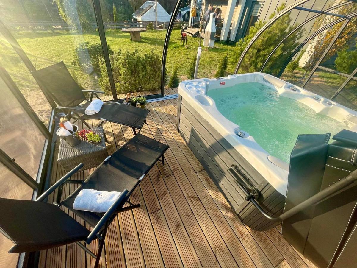 Osada Skoczkowo Komfortowe Domki Z Jacuzzi Nad Jeziorem- Sauna- Balia- Prywatny Staw Wedkarski Podiazy Exteriör bild